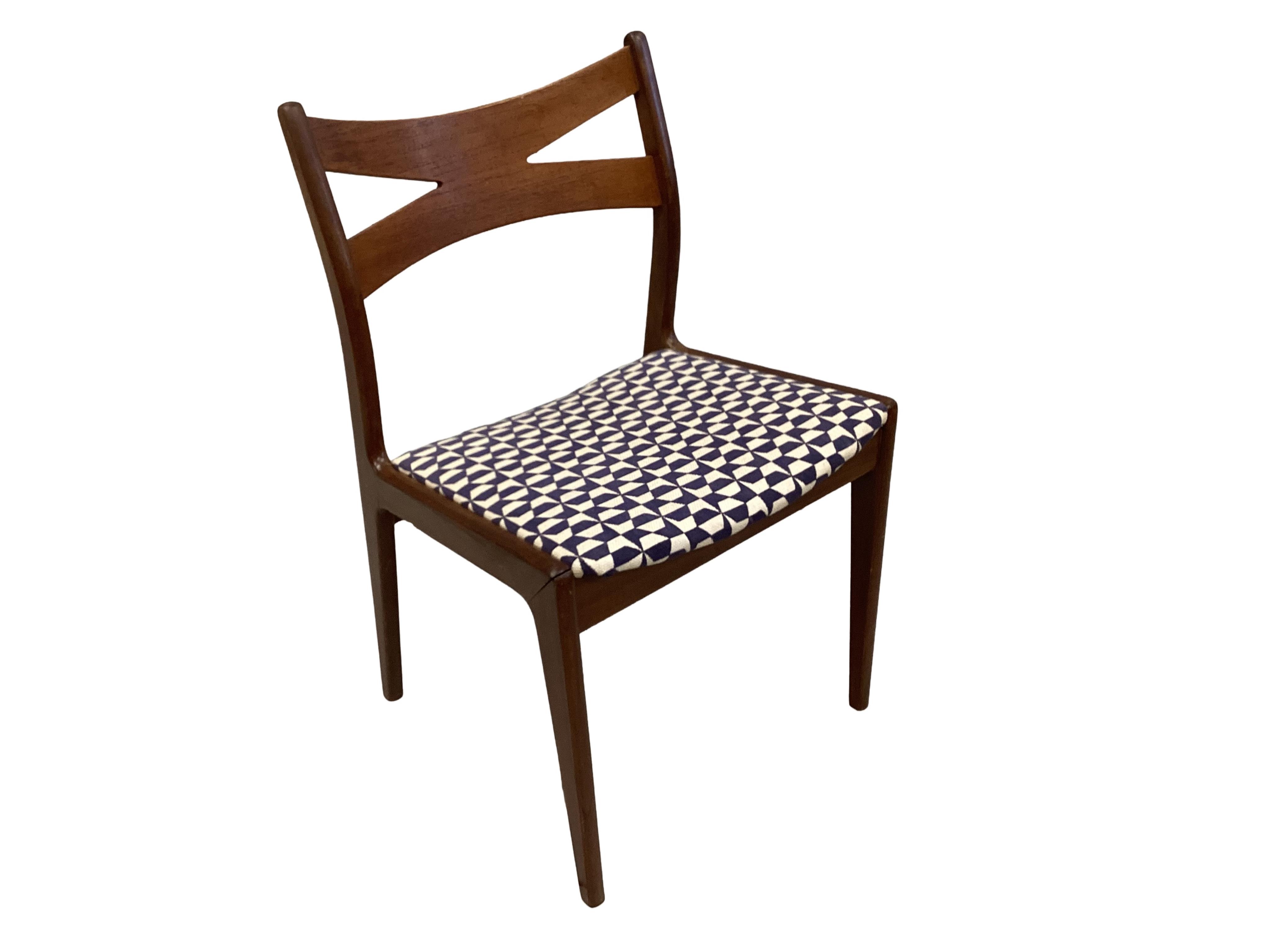 A mid century Danish design teak desk chair
